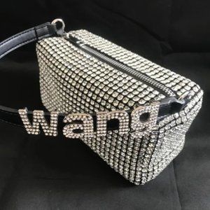 Alexander Wang crystals leather bag